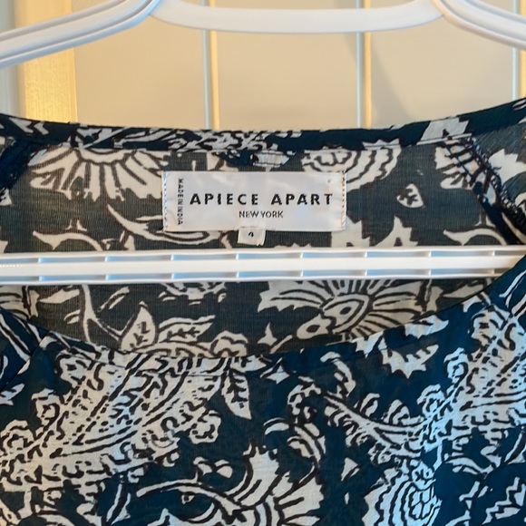 Apiece Apart- Cotton & Silk Blend- Sabinr Floral Dress - Picture 2 of 3